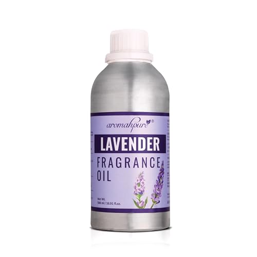 Image of Aromahpure Lavender Aroma Oil | 500ml Undiluted & Natural | Long-Lasting Scent for Aromatherapy, Candle & Soap Making, Diffusers, Room Freshener, Humidifier, Bathroom Revitalizer & Home Essentials