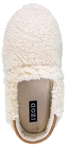 IZOD Ladies Yara Sherpa Fleece A-Line Slipper, Ivory Size Medium to Large (Womens 5-6 to 11-12)4