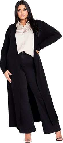 Image of City Chic Plus Size Cardigan - Goldie Longline