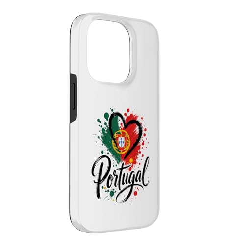 I Love Portugal Vacation Travel Drapeau en Forme de cœur Motif Touristique Coque pour iPhone 14 Pro – vue 3