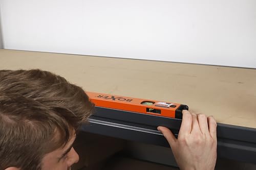 Boxer® 120cm Aluminium Spirit Level with Reflector, Measuring Accuracy 0.5mm/m, Orange/Black