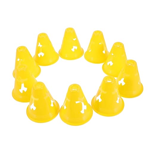 Milisten 10pcs Roller Skate Practice Pile Cones for Boys and Girls Cones for Soccer Training School Sports Obstacle Course