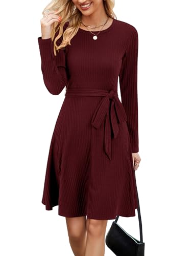 Image of Newshows Women's Sweater Pockets Fall Winter Teacher Work Casual Dress