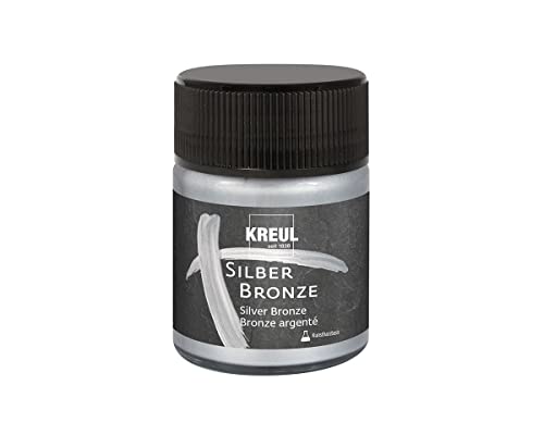 KREUL 99461 - Peinture aux pigments métalliques Argent Bronze 50 ml, pour des effets bronze brillants, opaque et résistant à la lumière, pour bois, pierre, céramique etc.