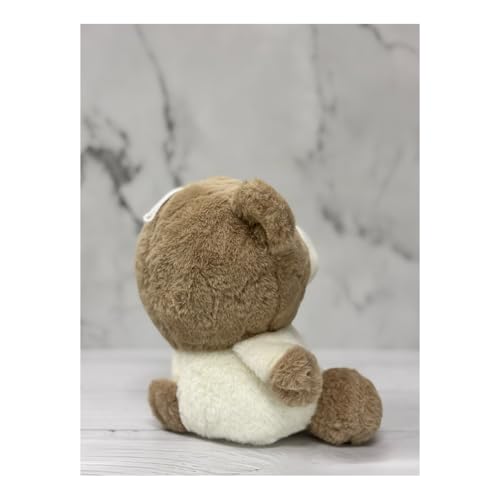 Image of ADORA Hooded Teddy Bear Soft Toy - Kawaii Plushie for Kids, Cute & Huggable Baby Plush Toy, Lovable Gift for Boys & Girls, Ideal for Birthdays & Special Occasions (Teddy Dark Brown)