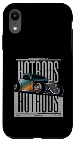Big Block Vintage Retro Muscle Cars, Custom V8 Hot Rod �X�}�z�P�[�X iPhone XR �p