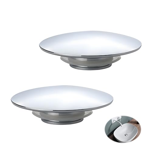 Compatibilidad Universal con lavabos y fregaderos: Juego de 2 Tapones para Lavabo de 66 mm diseñados para Cubrir desagües estándar, ofreciendo un Ajuste Cubierta del Enchufe del fregader