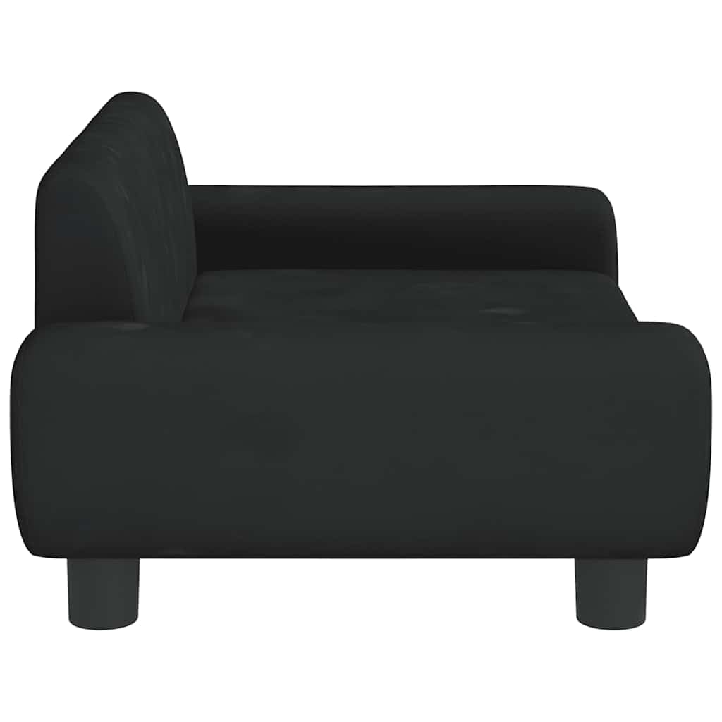 Cuccia per cani in velluto nero, 70 x 45 x 33 cm, con morbida schiuma, rivestimento antiscivolo, cuscino lavabile, delicato sulle articolazioni, per cuccioli, animali domestici, uso