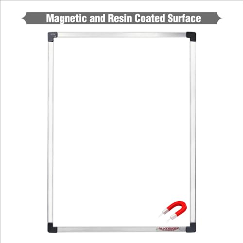 Image of ALKOSIGN Platinum Series Magnetic White Board (3ft x 3ft) Resin Coated Surface, Magnet Friendly White Board Dry Erase, Writing Board, Smart Board, for Teaching, Home, Kids Study Room, Cafes etc.