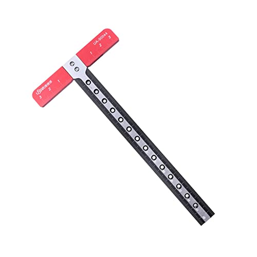 F Fityle Regla de posicionamiento en forma de regla cuadrada en T, regla de escala de tecnología CNC para herramientas de fabricación de modelos, 170mm x 85mm