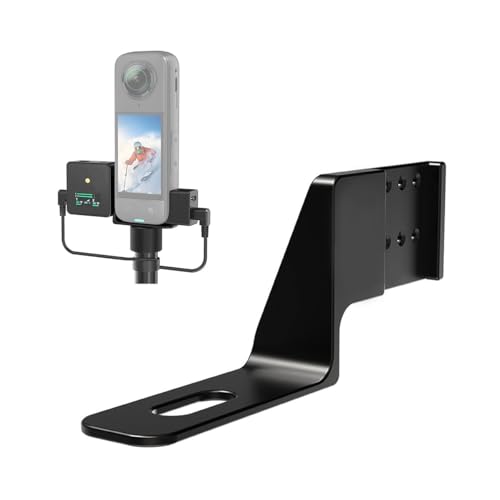 YUYUEMI マイクホルダー Insta360 X5マイクコールドシュー用 オーディオケーブル付き アクションカメラ 外部マイクブラケット RODEワイヤレスゴーマイクアダプターマウント用
