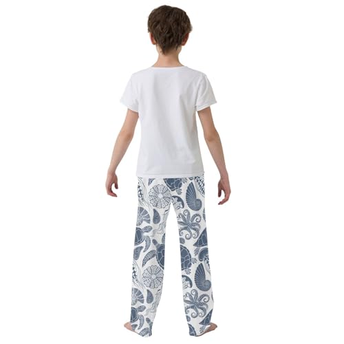 Boys' Pants Sea Turtles Jellyfish Seashells Long Bottoms Jogger Pants Elastic Waist Trousers with Pockets S-XL3
