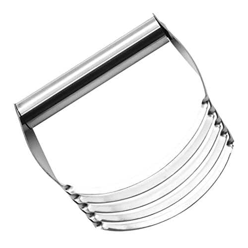 GRIRIW Pastry Mixer Manual Powder Mixer Set 2pcs Steel Dough Knife for Baking