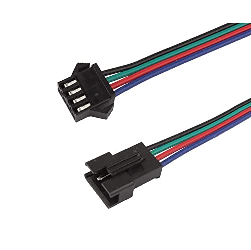 QBM JST SM 4 Pin Plug Male and Female Pair Connector Adapter with 115 mm