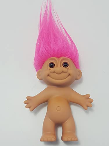 Troll Doll Pink Hair Vintage miniatura 1