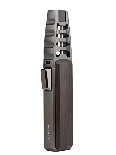 JOBON Butane Torch Lighter, Refillable Blow Jet Solar Flamethrower Best Torches, for Baking Cooking BBQ Kitchen Camping Creme Brûlée - No Gas Included (Old Gray Lacquer with Brown) JOBON Butane Torch Lighter, Refillable Blow Jet Solar Flamethrower Best Torches, for Baking Cooking BBQ Kitchen Camping Creme Brûlée - No Gas Included (Old Gray Lacquer with Brown)