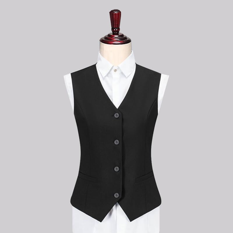 GRACEART Women's V-Neck Slim Fit Suit Vest Formal Business Workwear Sleeveless Waistcoat for Spring and Autumn2