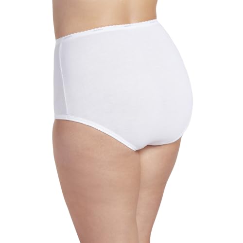 Jockey Women's Underwear Plus Size 100% Cotton Classic Brief - 3 Pack, White, 8 - image 3