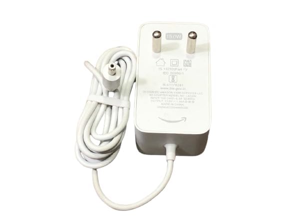 15W Charger Adapter 12V Compatible for Amazon Alexa Echo Dot (3rd gen & 4th gen) Echo Spot Power Cord Charger Supply- 15W (White)