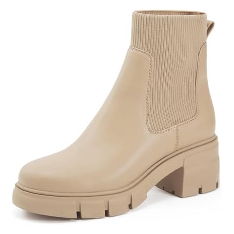 REDTOP Women's Chunky Chelsea Boots Cover