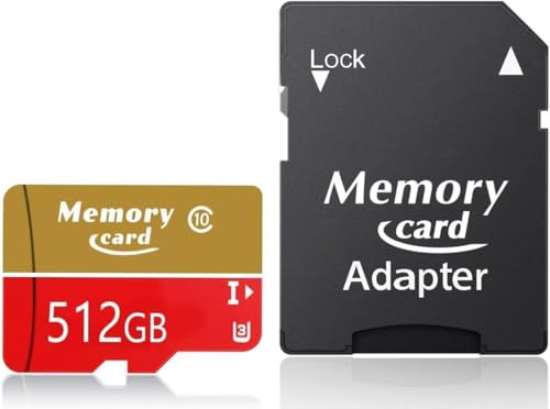 Micro Card MicroXC Memory Card 512GB 4K Full HD Video UHS-I C10 U3 A1 V30 for Camera Smartphone Drone Dash Cam