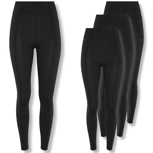 Leggings taille haute FM London opaques et galbants lot de 3