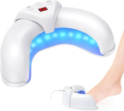Dispositivo de Limpieza de Hongos Uñas Pies, Dispositivo de Láser Tratamiento Antifúngico de Onicomicosis, Uso Para Múltiples Uñas de Manos y Pies (A)