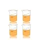 ULAB Scientific Glasbecher, Vol. 300 ml, 3.3 Borosilikat-Griffin niedrige Form mit gedruckter Graduierung, 4 Stück, UBG1034