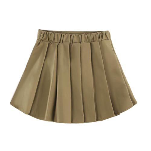 Image of Girls Pleated Skirts Built in Shorts Little Kid Athletic Flowy Skorts Skirts Toddler Girls Tennis Skorts for Girl 3-14 Years