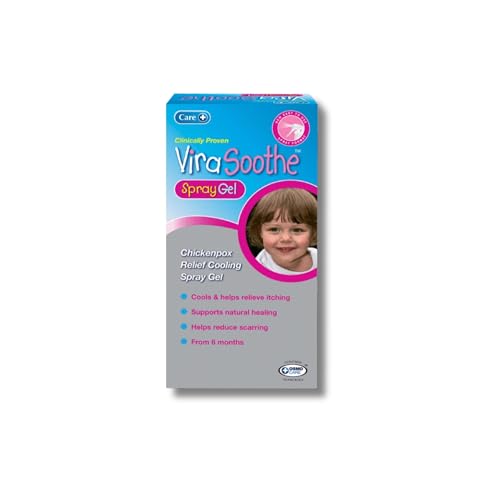 Care ViraSoothe Spray Gel 60g Chickenpox Relief Cools + Soothes Skin 6+ Months Supports Natural Healing Helps Stop The Itch Clinically Proven Effective Relief Reduces Long-Term Scarring