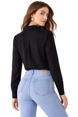 Image of MIZAGO Women Classic Fit Black Shirt