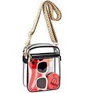 MAY TREE Clear Purse Stadium Approved with Adjustable Strap, 8.5”x6.8”x3” Clear Bag for Stadium E...