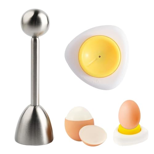 Eierpiekser, Eieröffner Aus Edelstahl, 1PCS Eierstecher + 1PCS Eierköpfer, Ideal Für Gekochte...