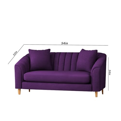 Image of Doraldo 2 Seater Sofa Set for Living Room (Purple) Premium Fabric Sofa
