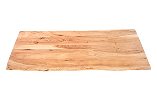 SAM Holzplatte Louis 120x60 cm Akazie Natur lackiert Baumkante Tischplatte