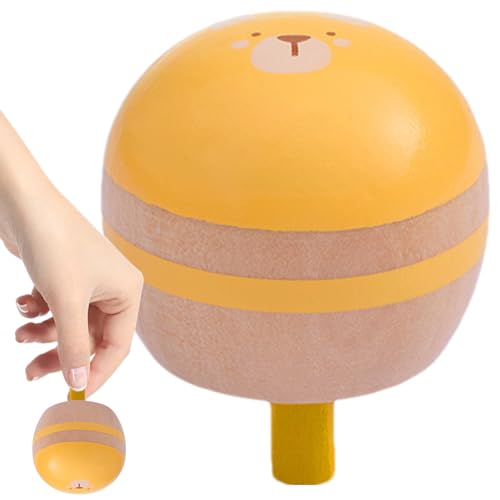 Trompo de Madera Pequeño | Juguetes Educativos para Primera Infancia,Trompo Pequeño de Mesa | Regalo para Niños para Casa Aula y Viaje