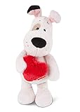 NICI 46077 Kuscheltier Love Hund 27cm, aus Plüsch, süßes Stofftier für Kinder und Kuscheltierliebhaber, 27 cm