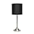 Simple Designs LT1076-BNB Tapered Fabric Drum Shade Table Lamp, Brushed Nickel and Black