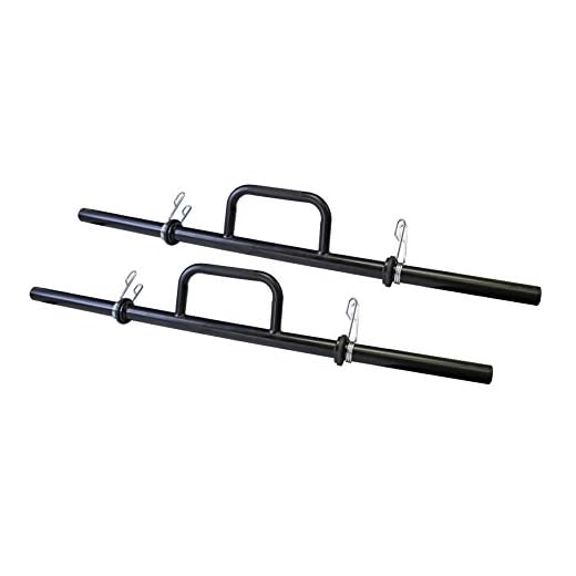 Farmer Walk Bars Black Finish with Quick Collars & Cushions, Olympic