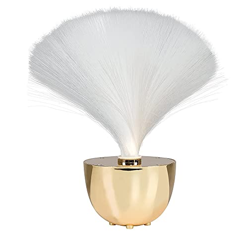 Novelty Retro Sensory Colour Changing Fountain Fibre Optic Lamp in a Gold Finish