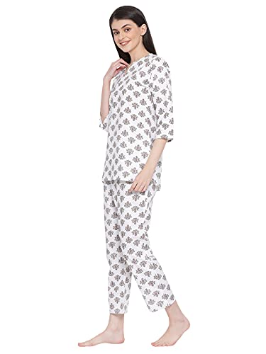 Image of Clovia Women's Cotton Print Me Pretty Top & Pyjama Set