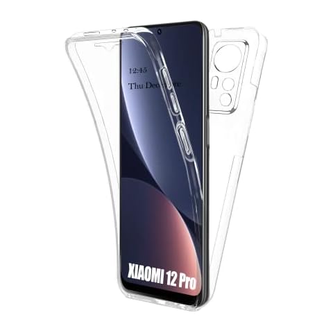 AURSTORE Case for Xiaomi Mi 12 Pro 5G, Full Body Protection Front + Back Hard Case, Touch Screen Silicone TPU Transparent 360 Degree Protection Cover