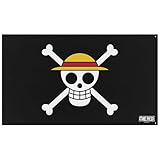 ABYstyle – Bandera de una pieza, producto oficial – tejido resistente – accesorio decorativo coleccionista (negro y blanco)