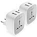 Produktbild Reiseadapter, Unidapt Europa Stecker Adapter mit 2 USB-Ports, Euro-Steckdose, Universal Steckdosenadapter, Reiseadapter für Europa, Deutschland, Italien, Frankreich, Spanien und mehr (Typ C) 2-Pack