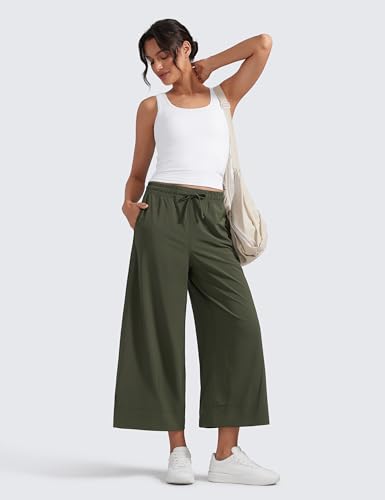 Image of CRZ YOGA Lightweight Wide Leg Crop Pants 25 inch