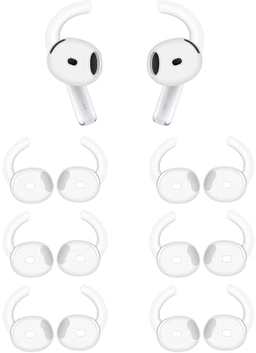 ALXCD �X�|�[�c�C���[�t�b�N AirPods 4 �C���[�o�b�h ��4����Ή� 6�g �V���R���C���z���t�b�N �����p ����~�� �����h�~ �C���t�H���J�o�[�t�b�N AirPods 4�Ή� �z���C�g 6�y�A