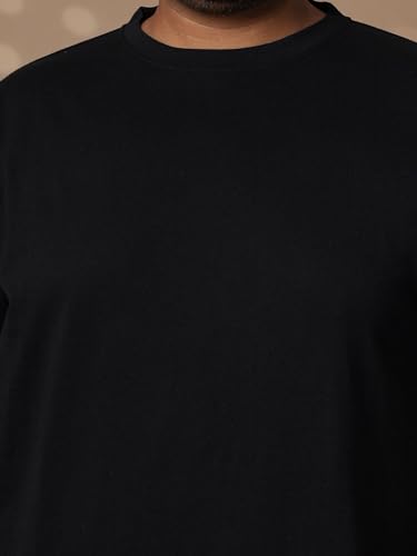 Image of Bigbanana Plus Size Men's Regular Fit Solid Round Neck Tshirt