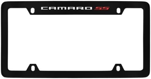Chevrolet Camaro SS - Marco de matrícula grabado en la parte superior de metal negro