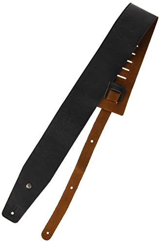 Sangle de guitare en cuir Jim Dunlop JD-BMF11BN avec confort d'épaule optimal pour musiciens