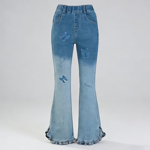 Jean évasé stretch pour filles au style bootcut tendance - 4